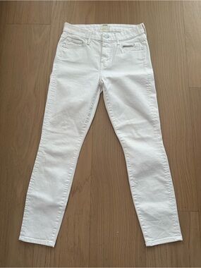 MOTHER White Skinny Jeans with Back Pocket Stitch